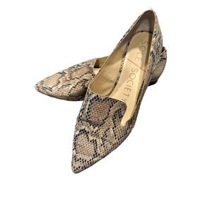 Sole Society Snake Print Loafers 6.5 So-Kapa